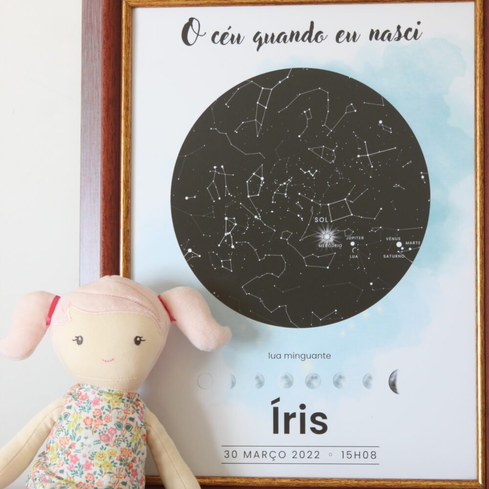 Impressão personalizada - O céu quando eu nasci