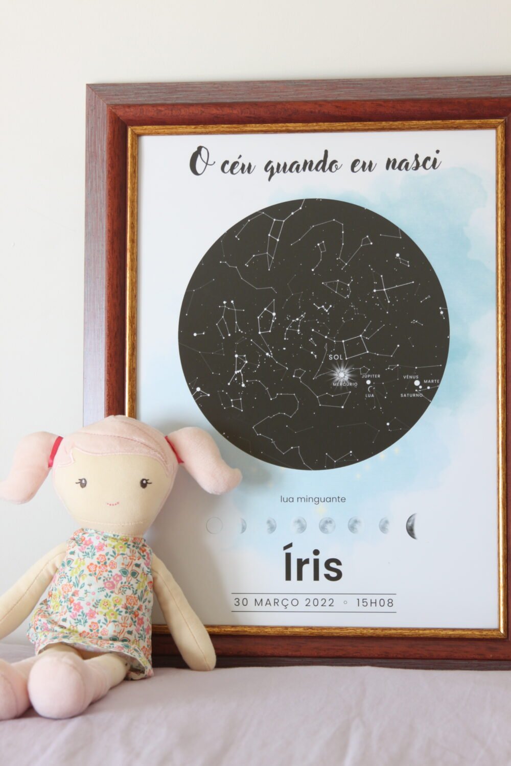 Impressão personalizada - O céu quando eu nasci