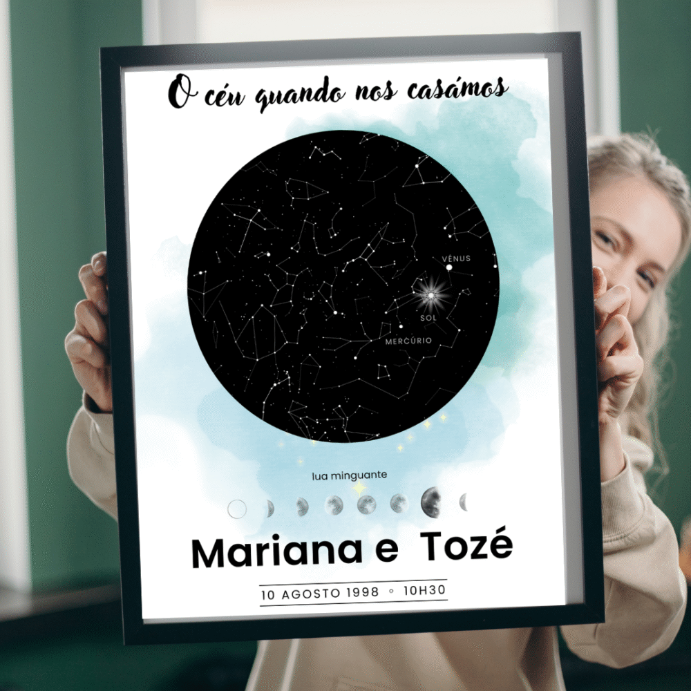 Impressão personalizada - O céu quando nos casámos