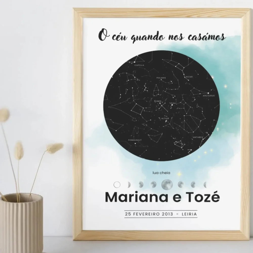 Impressão personalizada - O céu quando nos casámos