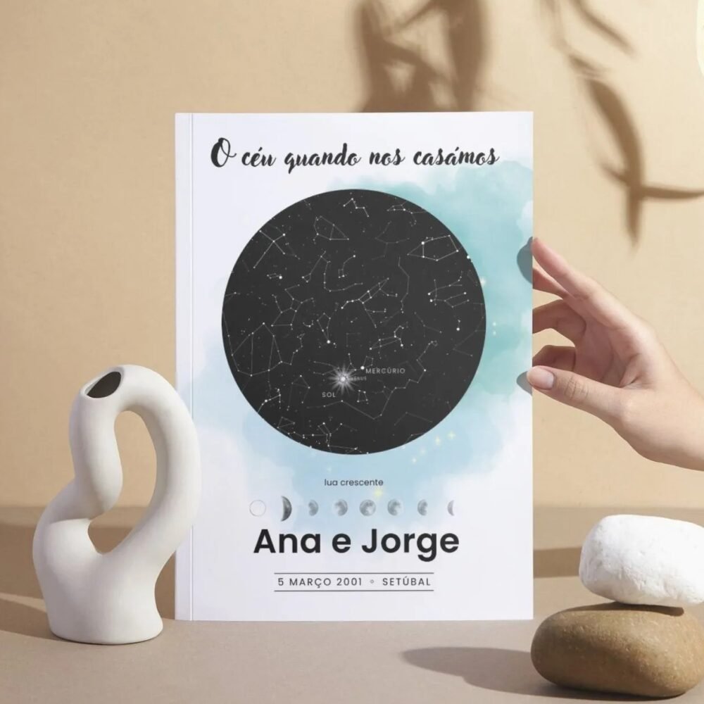 Alternative view of Impressão personalizada - O céu quando nos casámos
